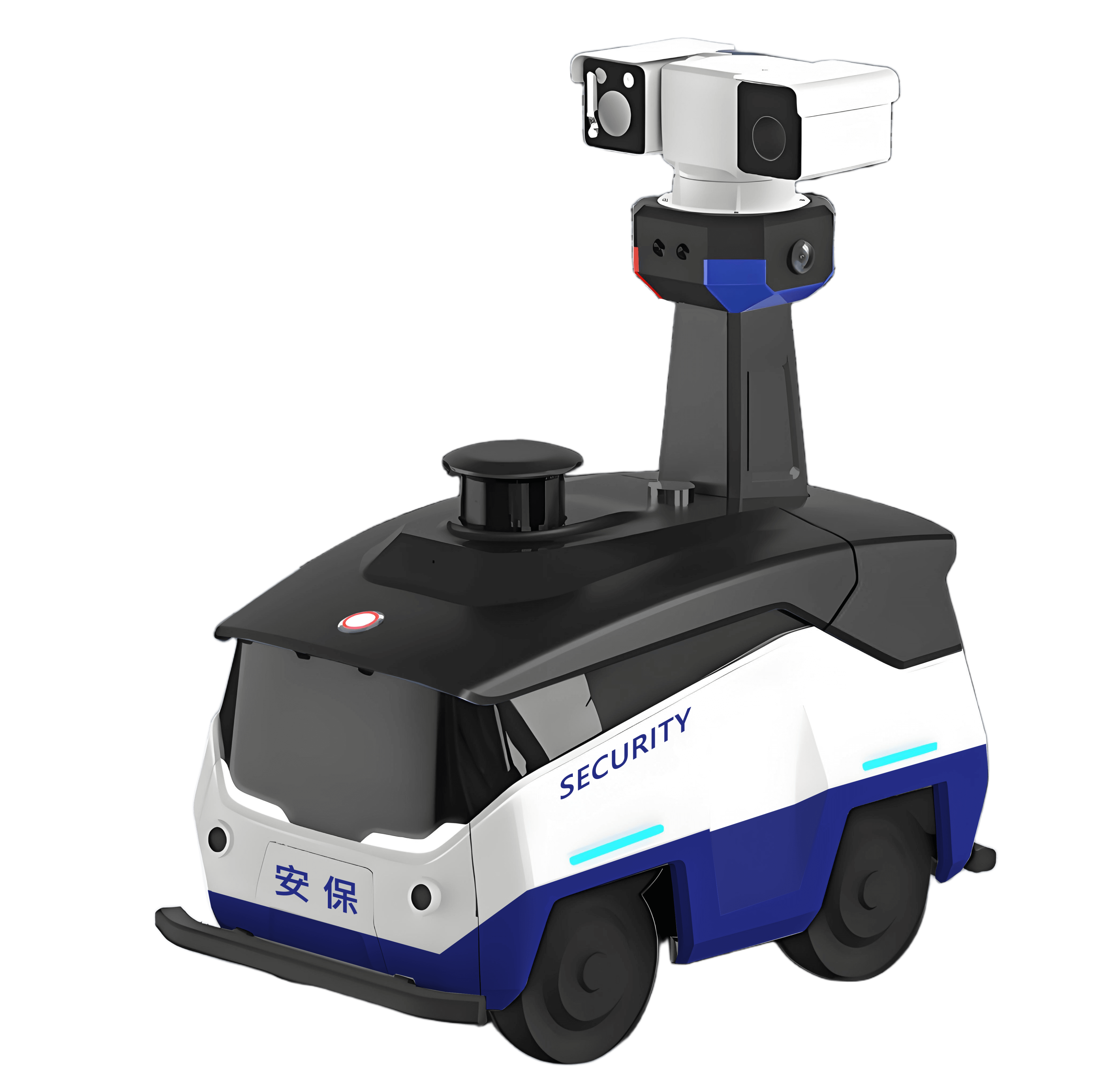 电磁网捕巡防机器人